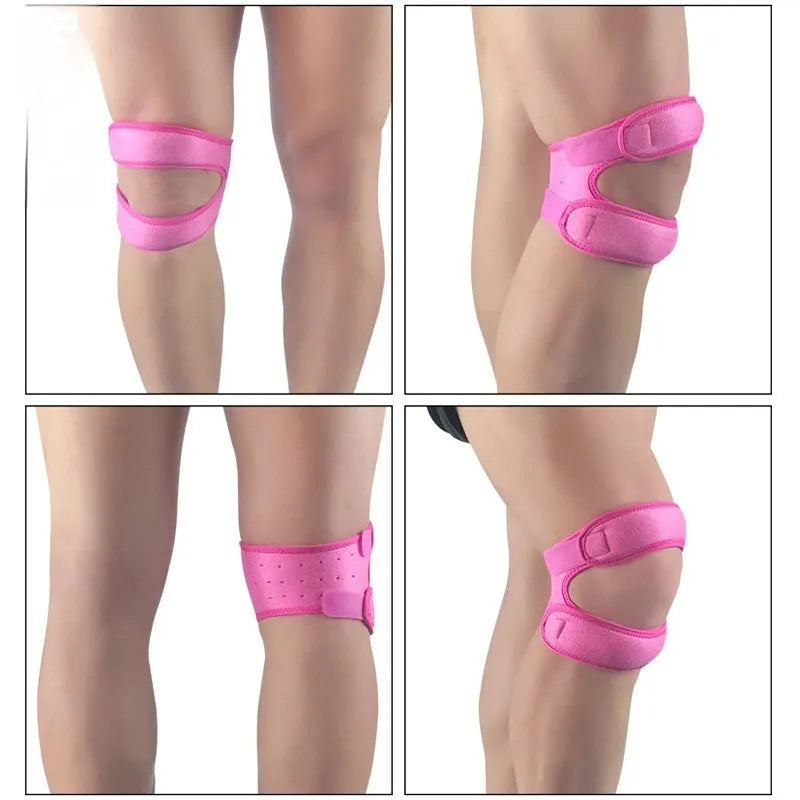 Shock absorption leggings sports knee pads in black, blue, gray or rose red.