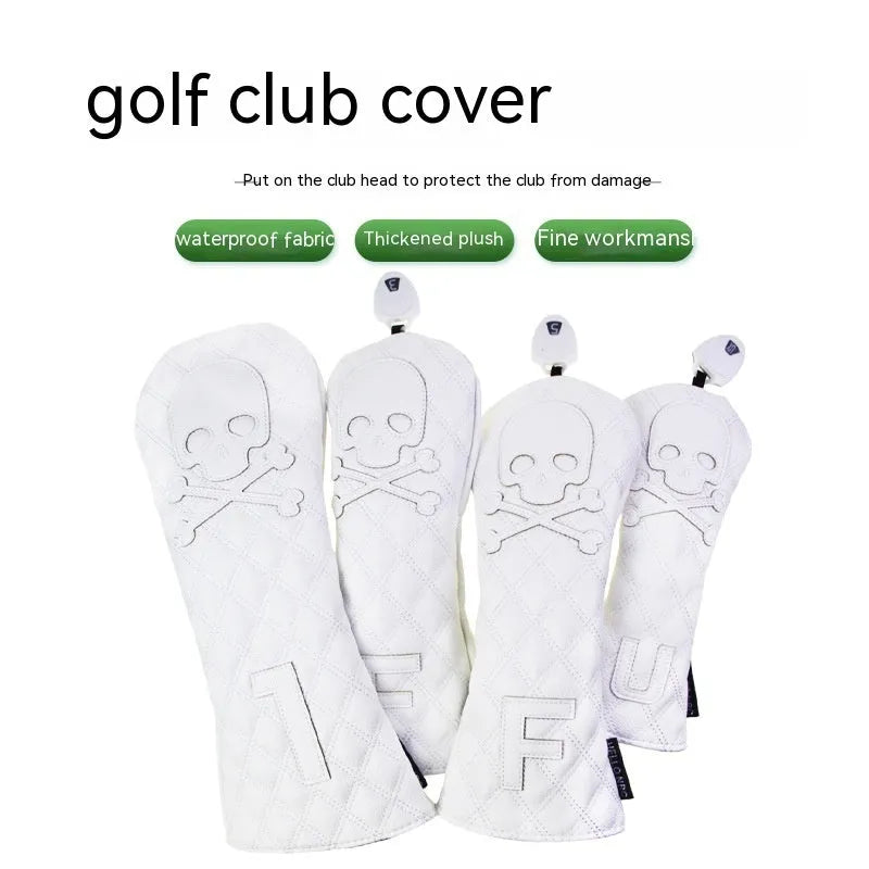 Black and white waterproof golf wooden pole protective cover for club protection