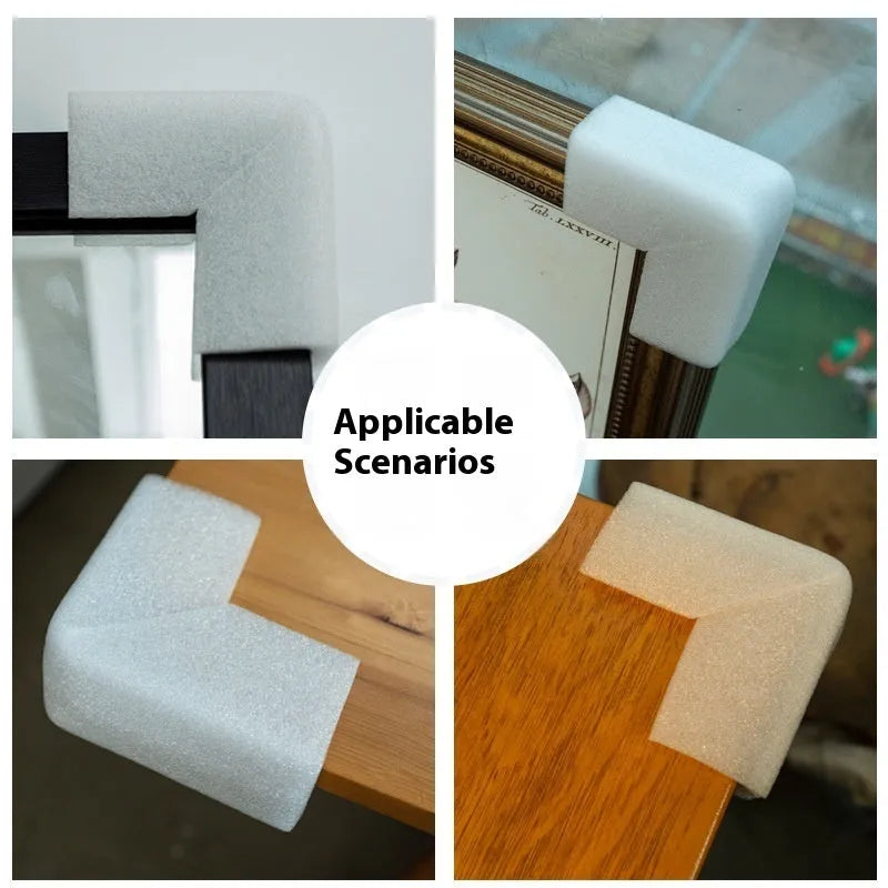 Pearl cotton corner protector with 10mm slot for furniture and door edge protection