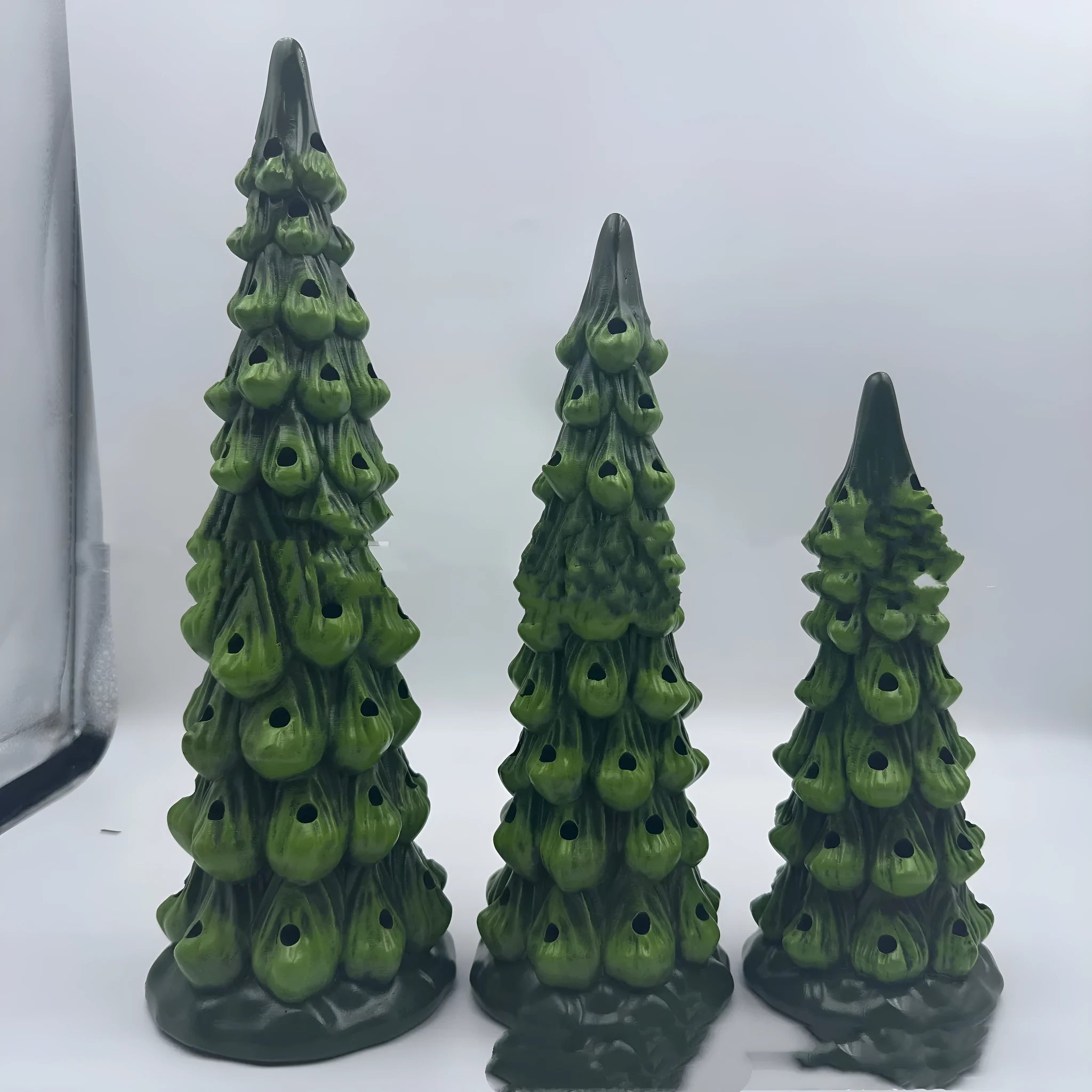 Resin Christmas tree decorations with LED lighting in European style designs