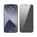 Full-cover tempered glass screen protector with dustproof net for iPhone, anti-peeping variant