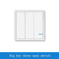 White wireless remote control switch panel with standard UK 86x86mm size and waterproof IP66 rating for bathroom installation