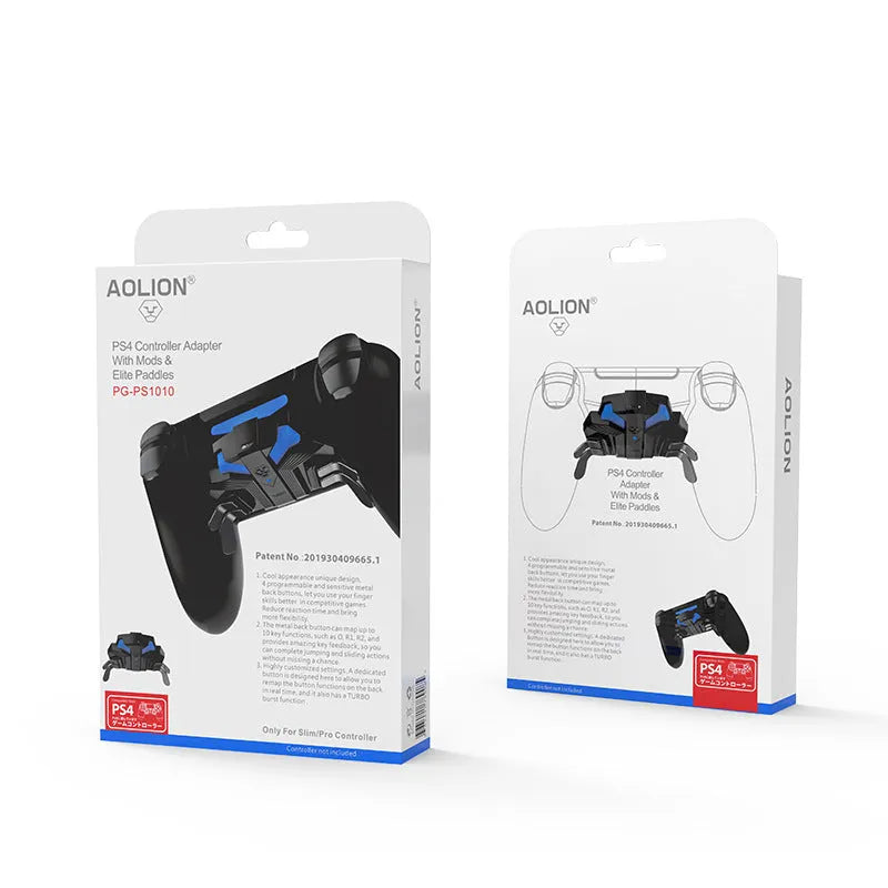 PS4 controller back button attachment with Type-C port and 3.5mm audio interface