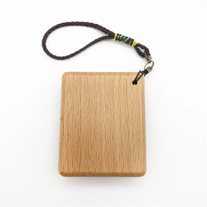 Sifang Mini 8-note thumb piano in photo colour, beech wood body, 7.5 cm square size