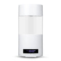 White ABS automatic fish feeder for aquarium tank with 24-hour timer, 9x9x18cm size