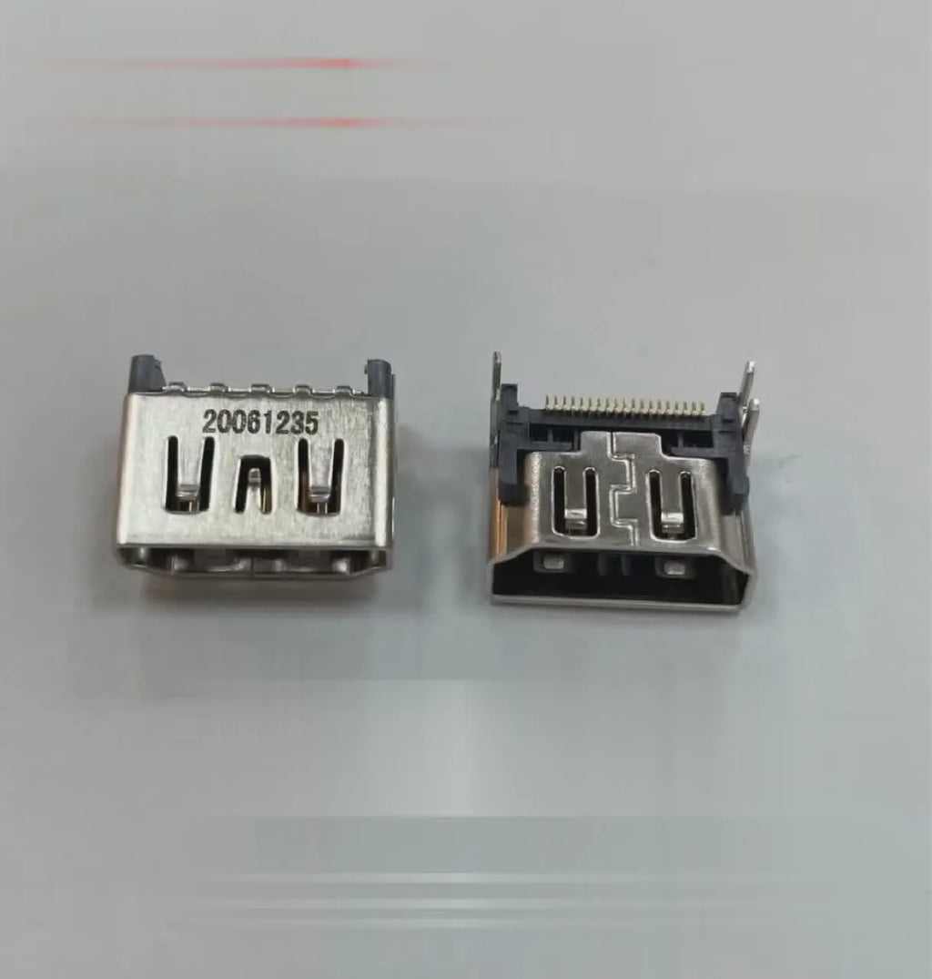 Silver HDMI interface host socket connector for gaming console port extension