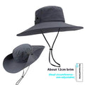 Men's adjustable fisherman sun hat in cotton linen fabric with flat top crown design