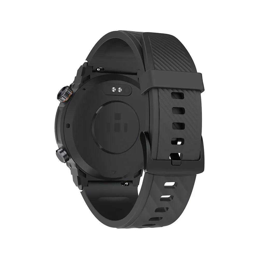 MG02 smart watch in black, khaki, or silver orange on wrist showing TFT touch screen display.