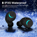 Black TWS Bluetooth wireless stereo headset with earplug design