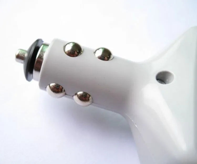 Car power adapter converts cigarette lighter to 220V USB charging with wireless capability