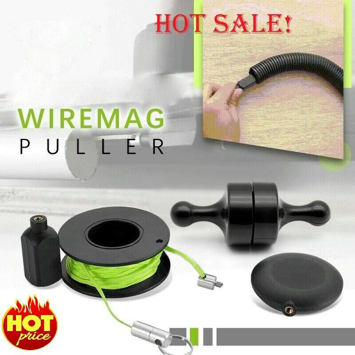 Magnetic threading cable thread guide machine nylon pipe concealed wire threader electrician tool