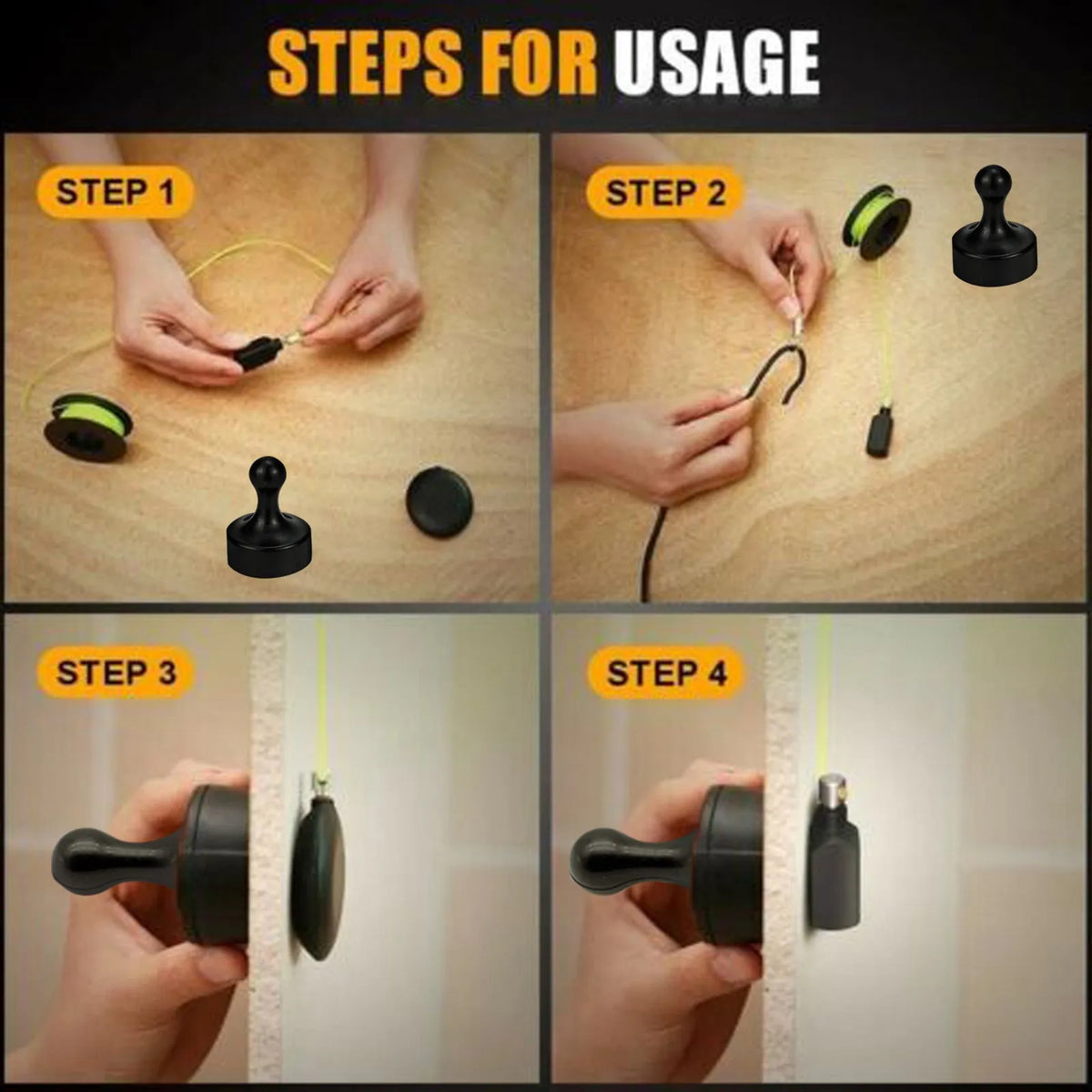 Magnetic threading cable thread guide machine nylon pipe concealed wire threader electrician tool