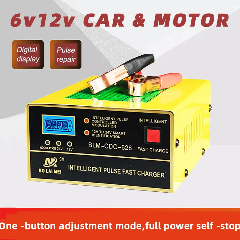BT 168 model 12V 24V car battery charger with American plug for lead acid batteries
