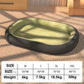 Gray corduroy dog kennel with fleece lining, suitable for winter, with removable cover