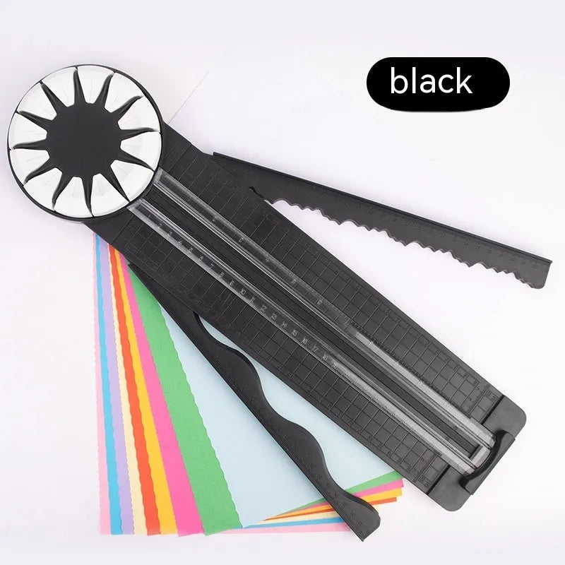 Plastic paper cutting machine with 12 pattern functions in pink colour option