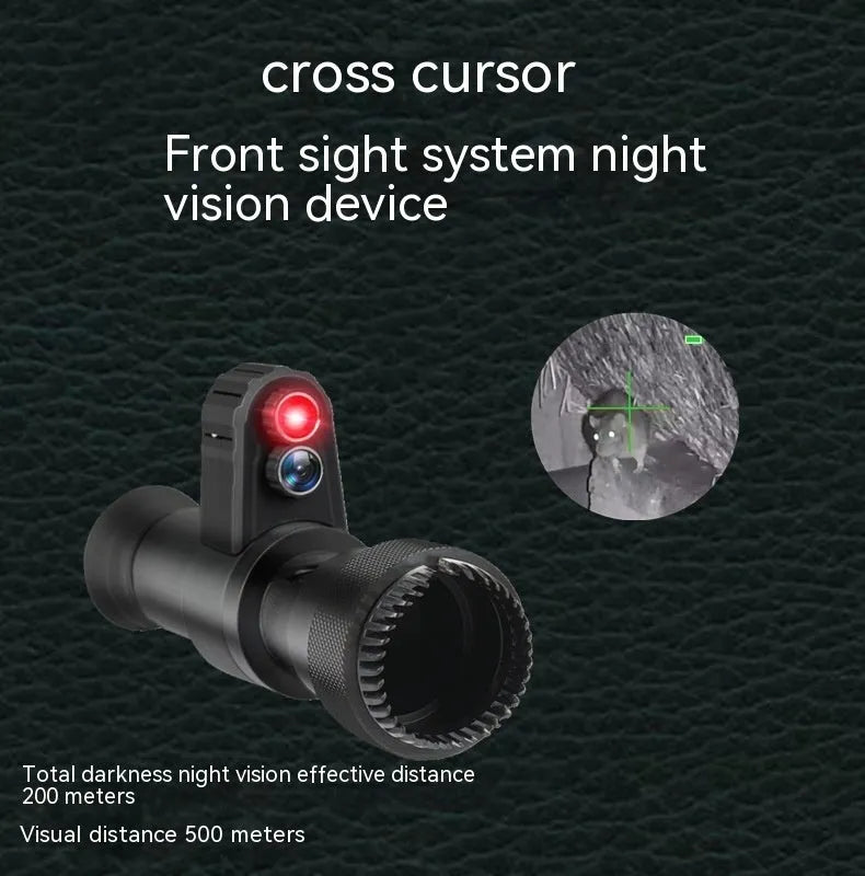 Head-mounted infrared monocular night vision telescope Model E with compact 11x11x6cm size