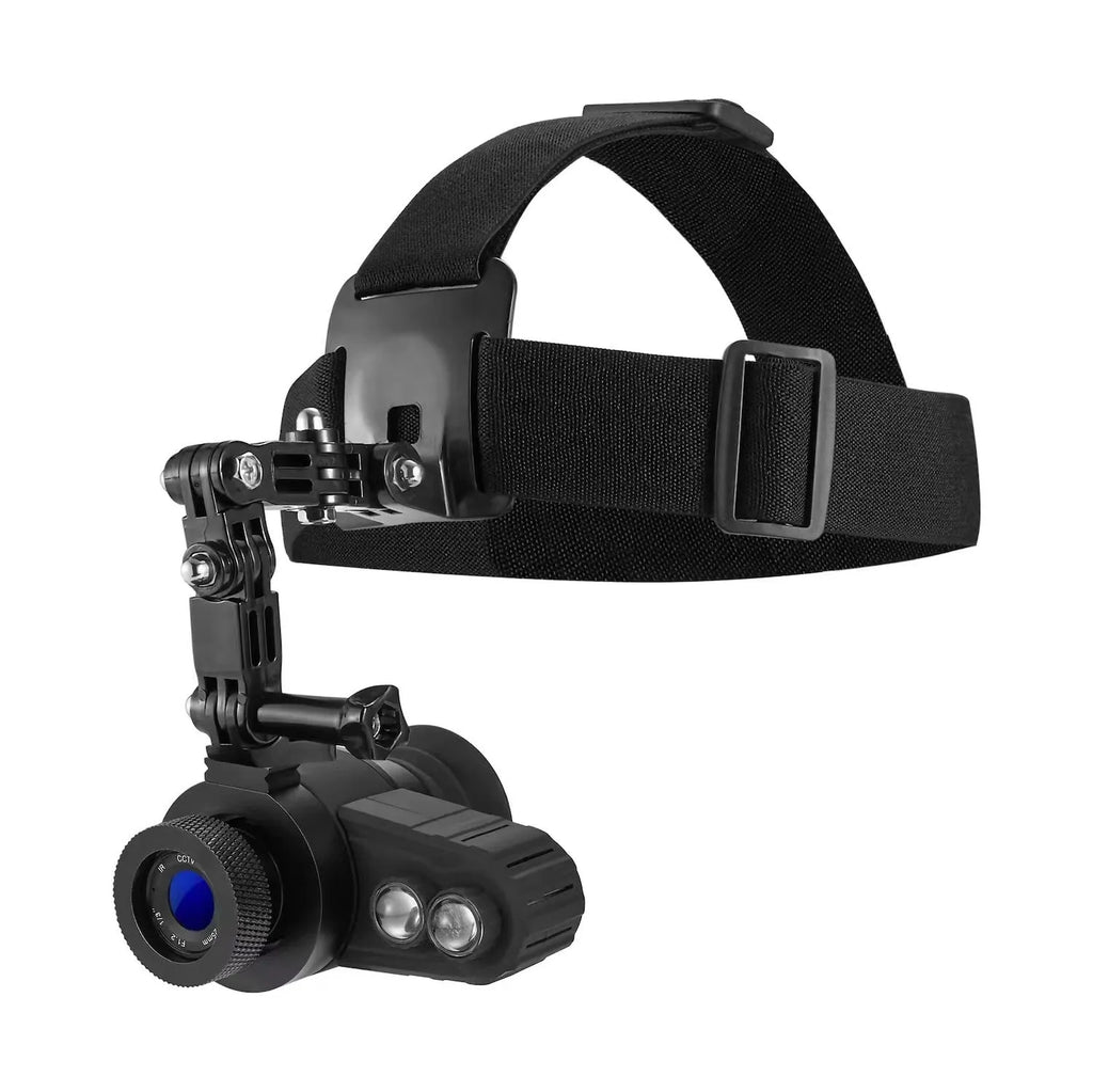 Head-mounted infrared monocular night vision telescope Model E with compact 11x11x6cm size