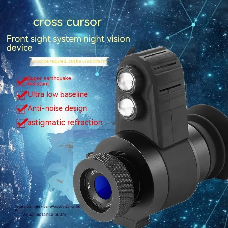 Head-mounted infrared monocular night vision telescope Model E with compact 11x11x6cm size