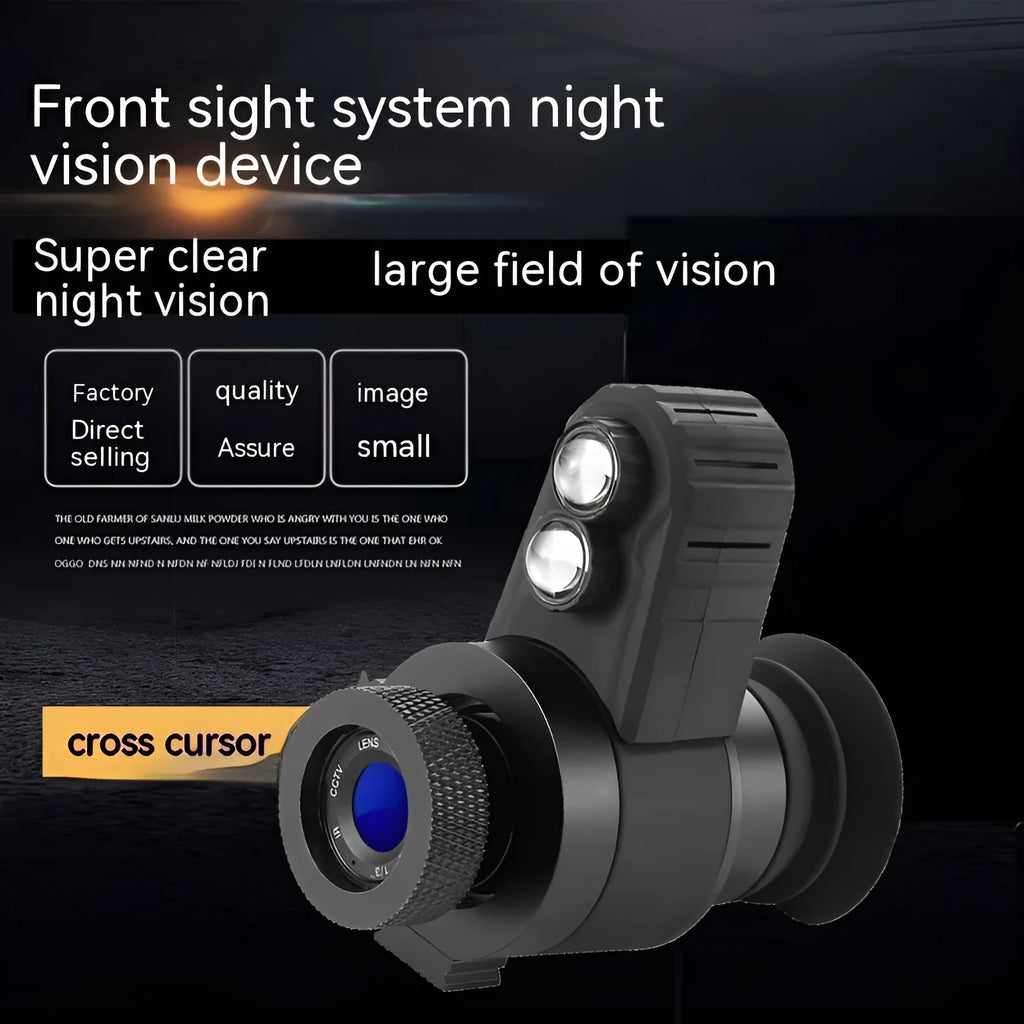 Head-mounted infrared monocular night vision telescope Model E with compact 11x11x6cm size