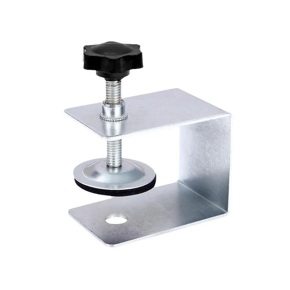 Stainless steel drawer panel fixing clip for cabinet and drawer assembly
