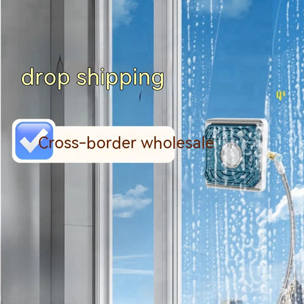 Benshang aluminium alloy double-sided glass wiper for high-rise outer windows with cotton head