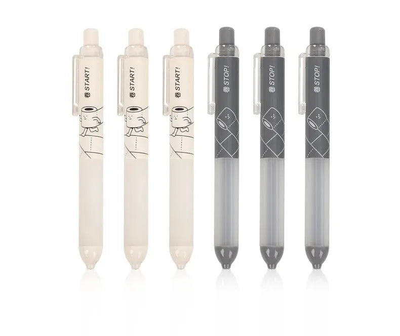 Black and white 0.5mm automatic pencils featuring a cloud grip design on the plastic barrel.