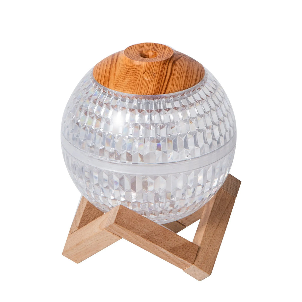 Crystal ball humidifier, round desktop model with USB cable, atmosphere sea light, 116mm size