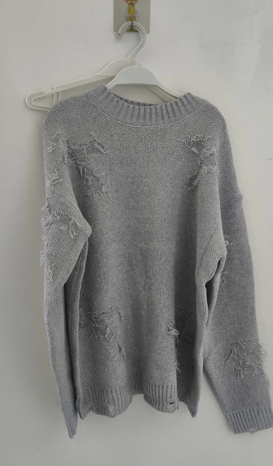 Men's autumn winter ripped hoodie in polyester, available in apricot, black, and gray, sizes M to 3XL