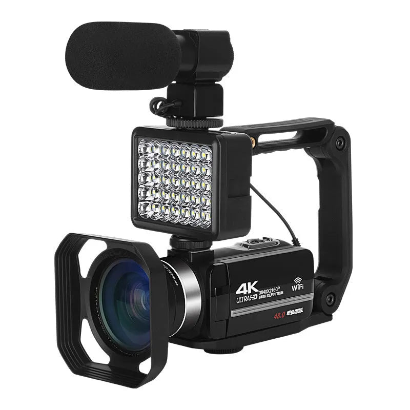 Black WIFI digital night vision camera with 3 inch LCD screen and 37mm lens mount