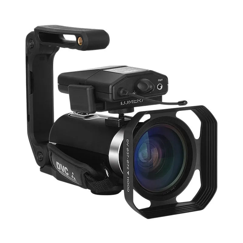 Black WIFI digital night vision camera with 3 inch LCD screen and 37mm lens mount
