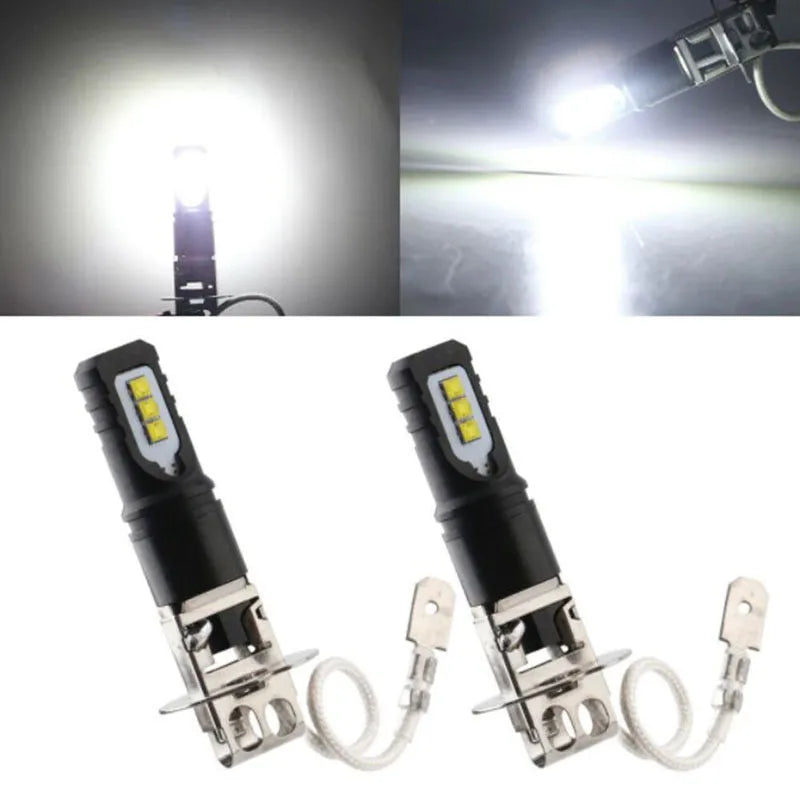 Aluminium alloy car bulb fog lamp with white light colour for H3/H1 vehicle fittings