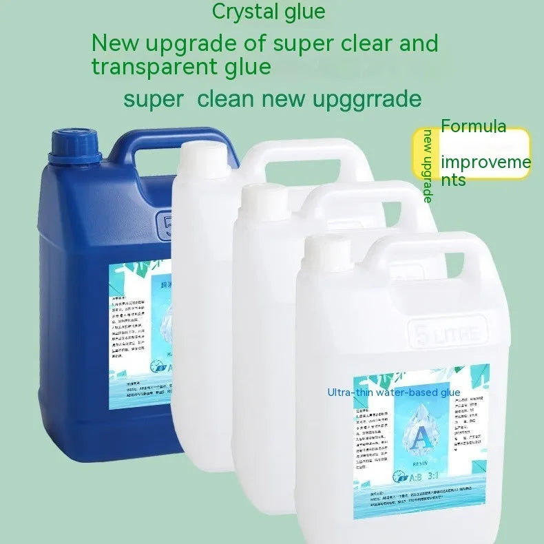 1kg epoxy resin crystal glue bottle with super clear hard or soft formula for DIY crafting