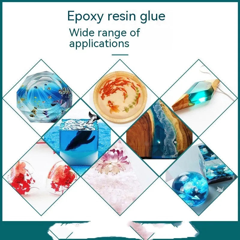 1kg epoxy resin crystal glue bottle with super clear hard or soft formula for DIY crafting