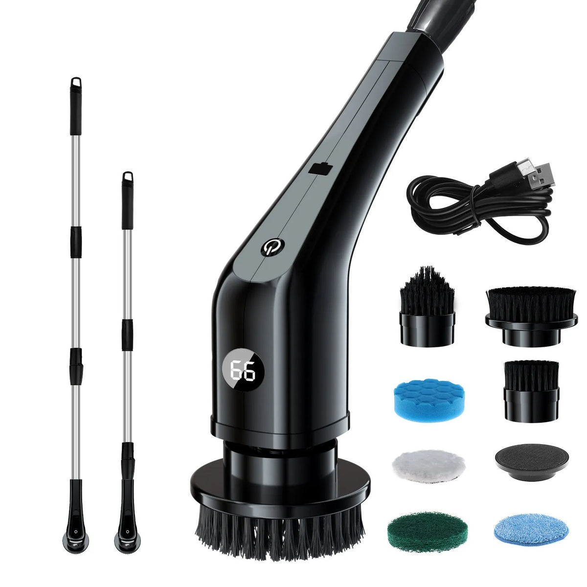 Electric cleaning brush 75W 7-in-1 multi-functional for toilet and bathroom in white colour