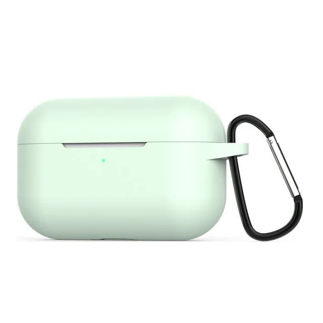 Soft silicone protective cover for AirPods Pro wireless headphones in multiple colours.