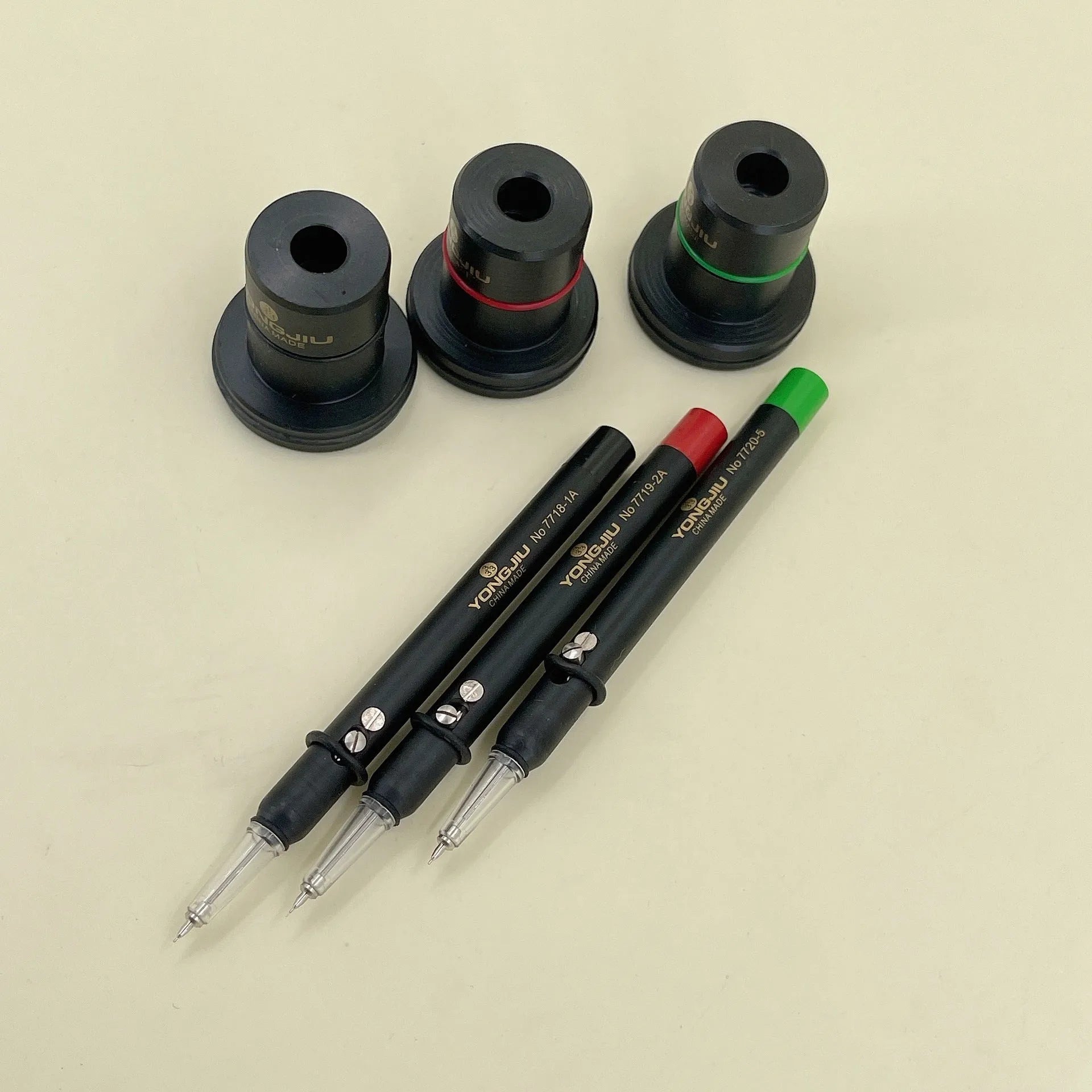 A single watch repair oiling pen for precision lubrication of small mechanisms.