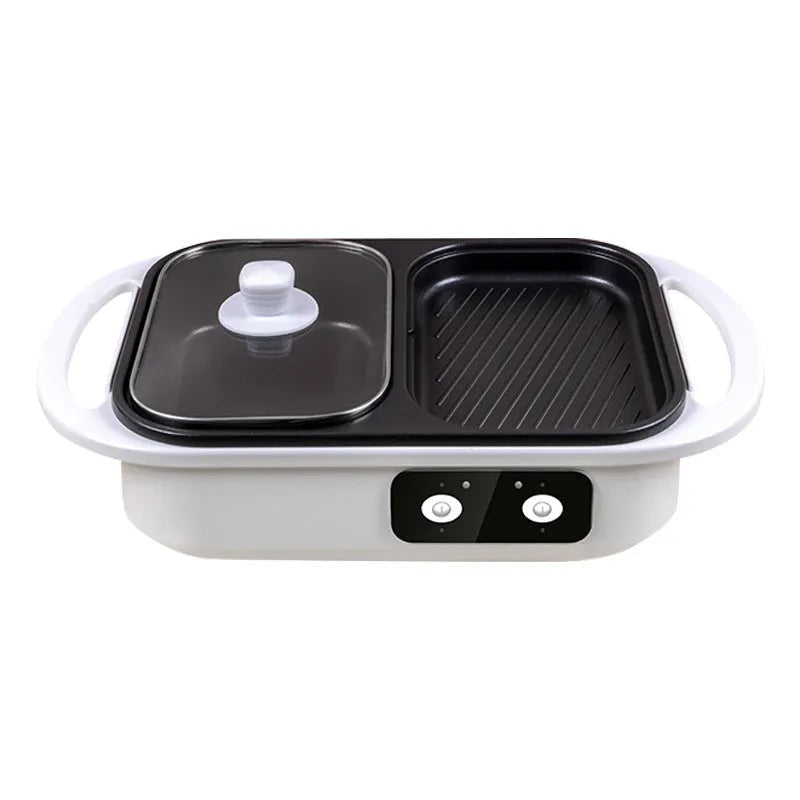 Multi-functional electric roaster pan 20cm green colour knob control 220V