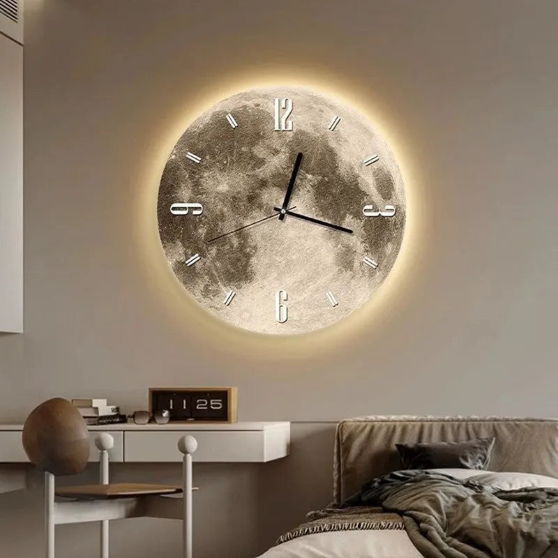 Silent wall clock with optional LED ambient light in 30cm, 40cm or 50cm diameter.