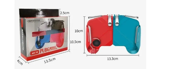 AK16 colourful extendable trigger game controller holding a mobile phone for gaming