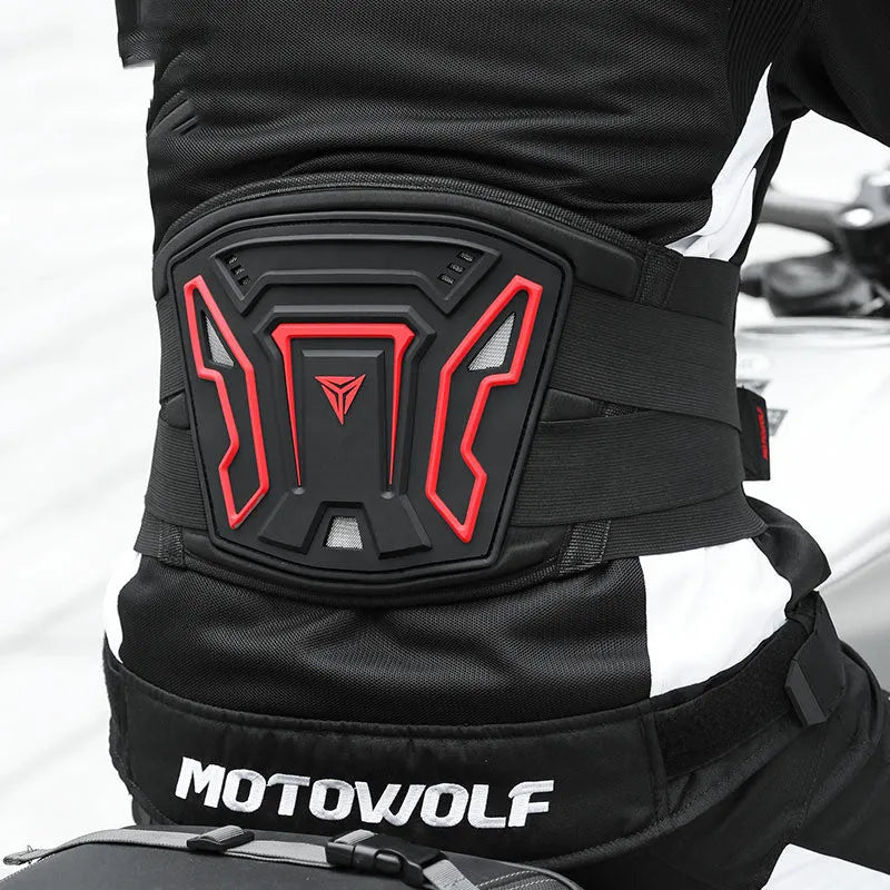 MDL1028 motorcycle riding waist support waistband in black or red colour with size options