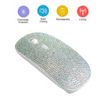White wireless optical mouse with 2.4G receiver and adjustable DPI, 11.2x5.7x2.0cm