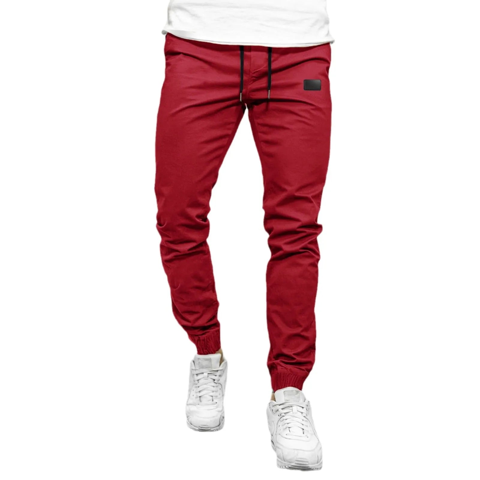 Loose fit quick-dry running trousers in polyester nylon blend, available in four colours and sizes M to XXXL