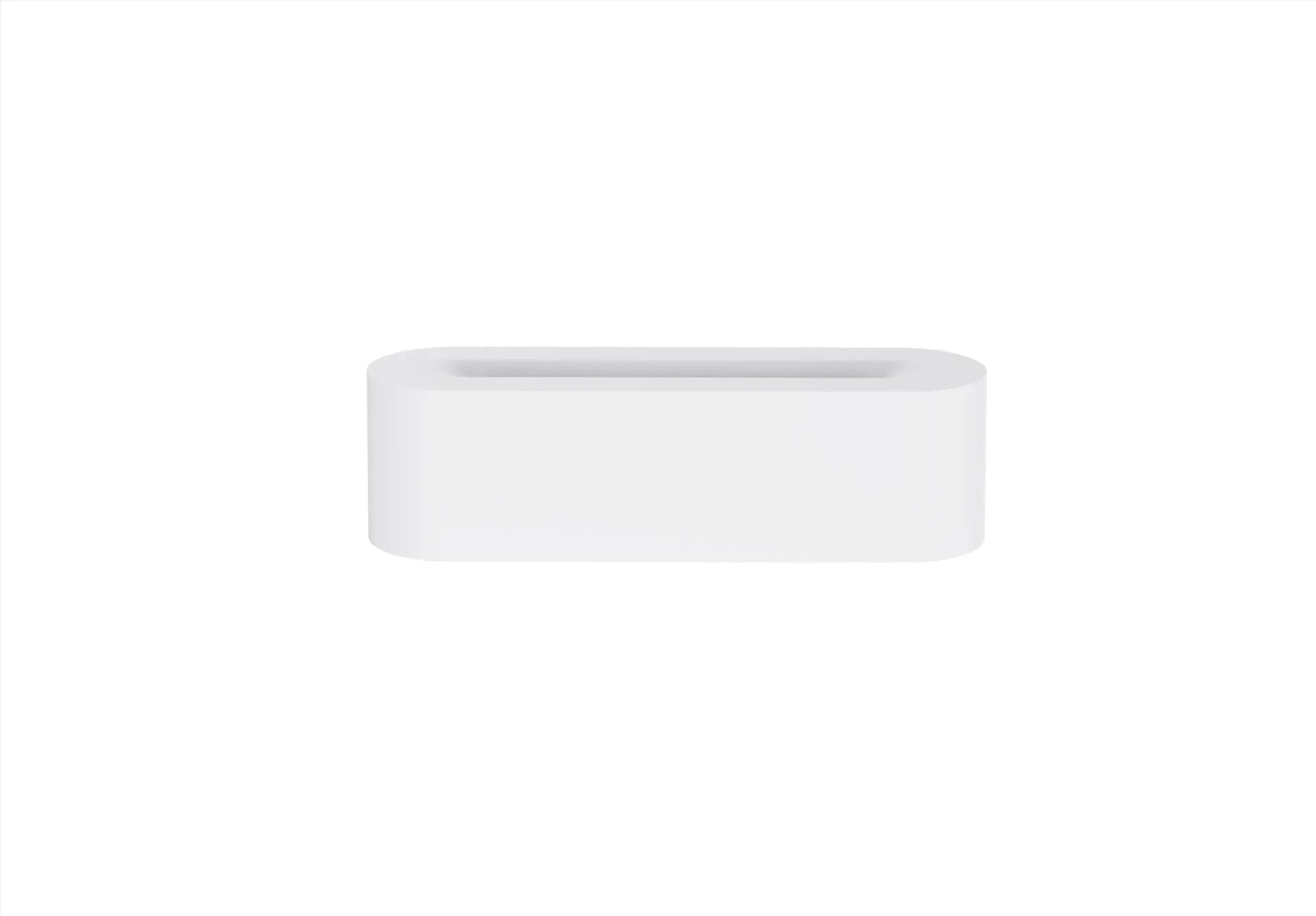White square ultrasonic flame aroma diffuser and humidifier with LED light on a table.