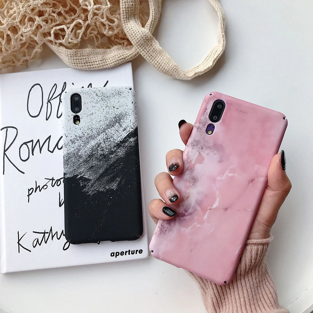 Painted PC phone case back cover for Honor Huawei smartphones in solid colour