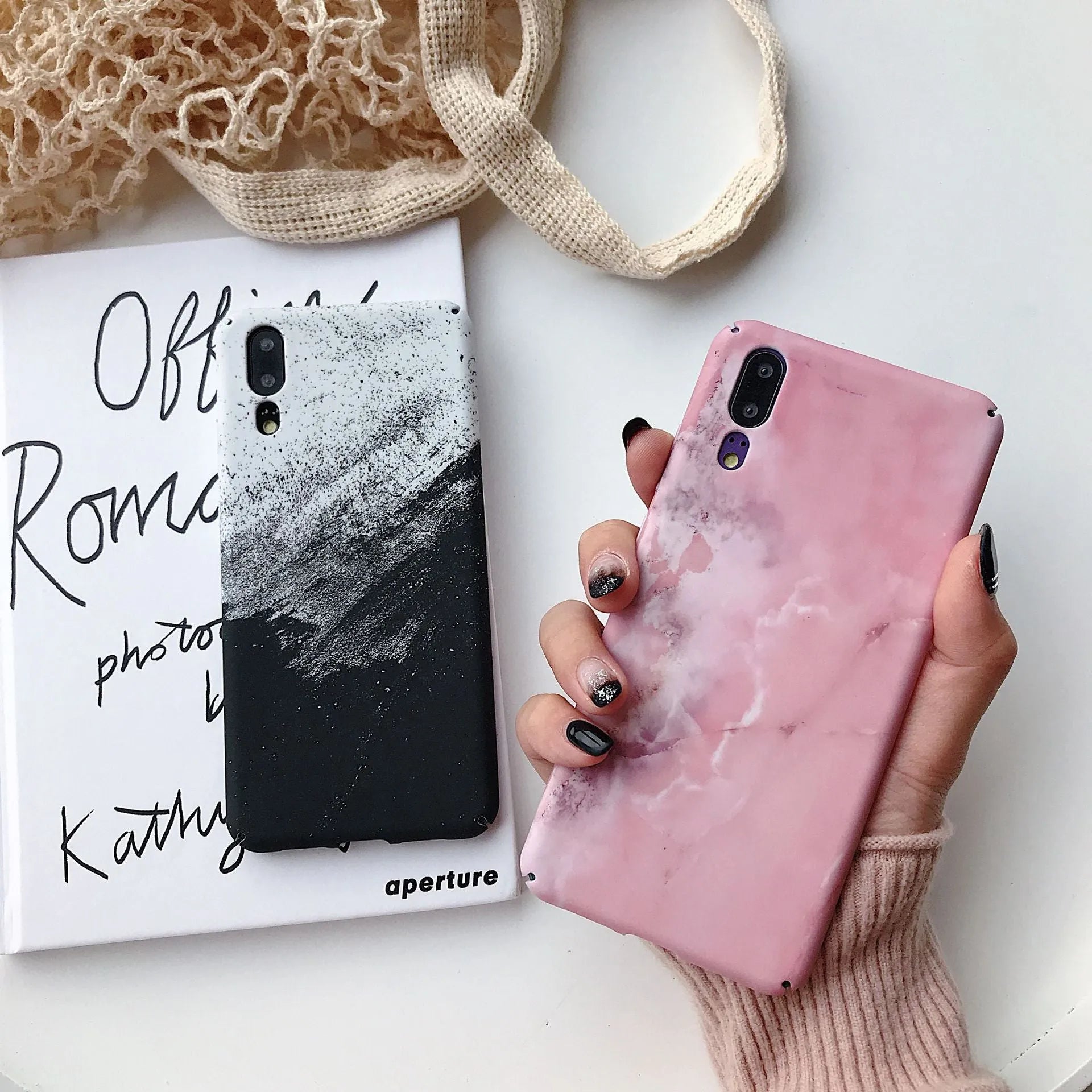 Painted PC phone case back cover for Honor Huawei smartphones in solid colour