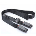 Black Isofix interface soft connection belt with steel fastener, two-point design for European car child seat fixing
