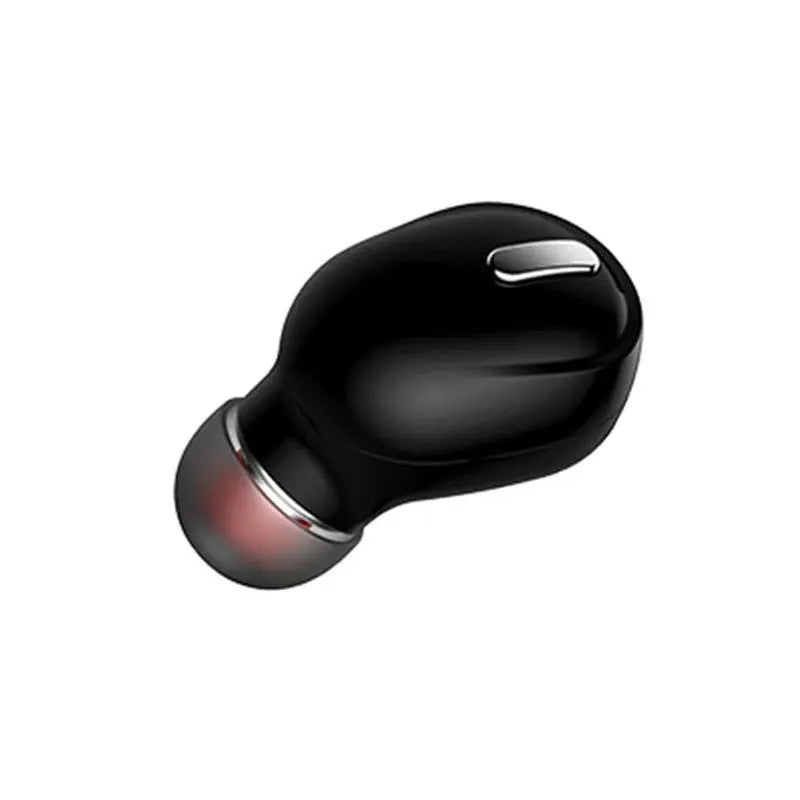 X9 mini single ear Bluetooth headset in black or white colour with earplug design