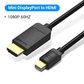 Mini DP to HDMI high-definition cable adapter with gold-plated connectors and copper wire, available in 1.5, 2, and 3 metres