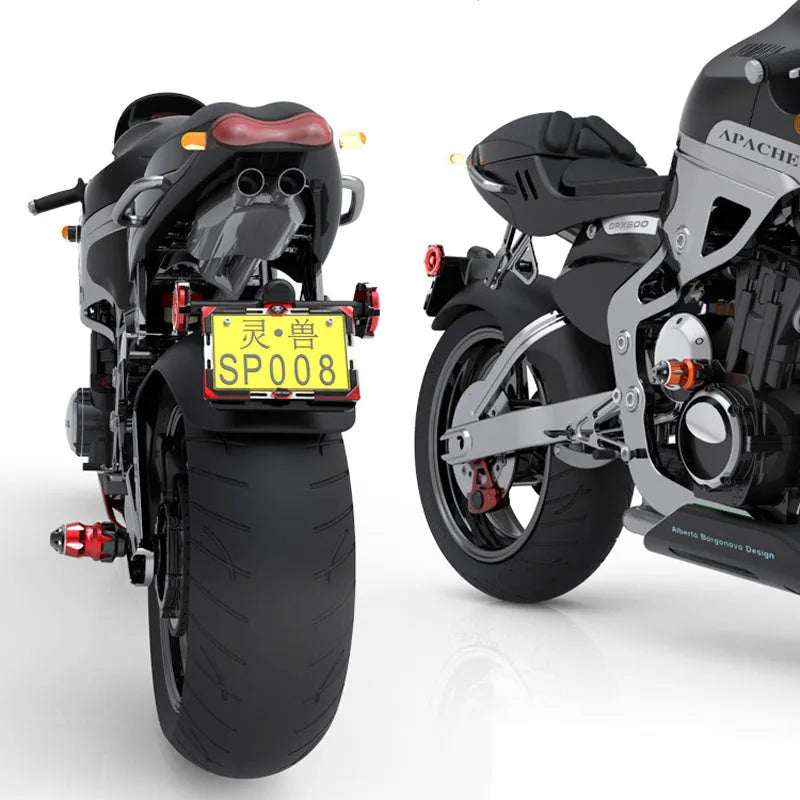 Aluminium alloy electric motorcycle modification accessories in black or black red.