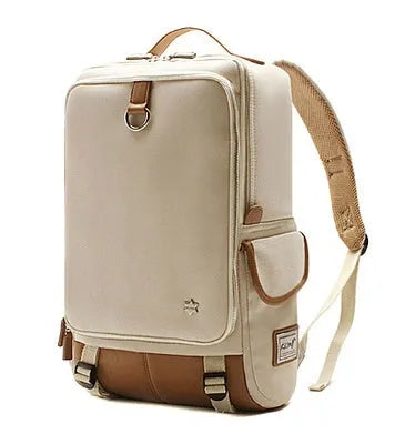 Modern men's large capacity Oxford cloth backpack in army green colour, dimensions 30x16x46cm.